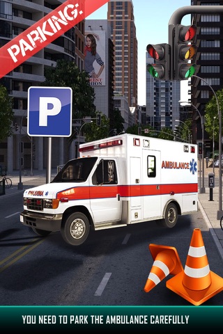 City Ambulance Parking Simulator - Test Your Driving Skill on Emergency Vehicle screenshot 2