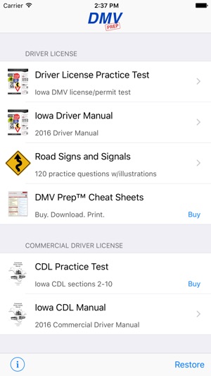 Iowa DMV Test Prep