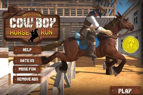 Wild Horse Run Simulator: Cowboy Horse stunt & jumping game in real wildwest city screenshot 2