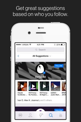 Musicfeed - discover new music from your friends screenshot 2