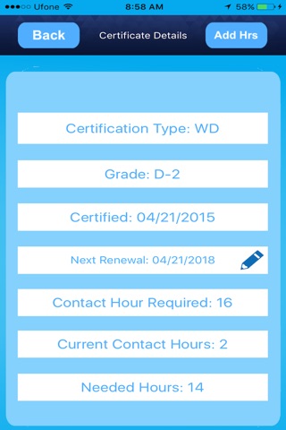 CRWA Cert Tracker screenshot 2