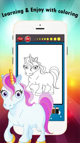 Game screenshot My Unicorn Coloring Book for children age 1-10: Games free for Learn to use finger to drawing or coloring with each coloring pages apk