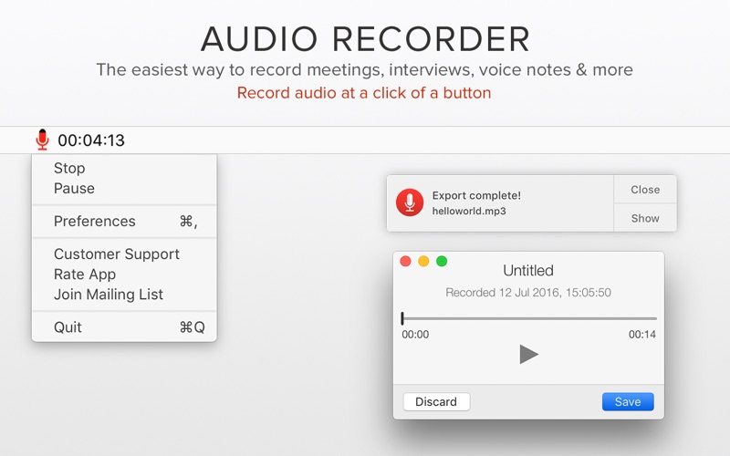 Audio Recorder Screenshot
