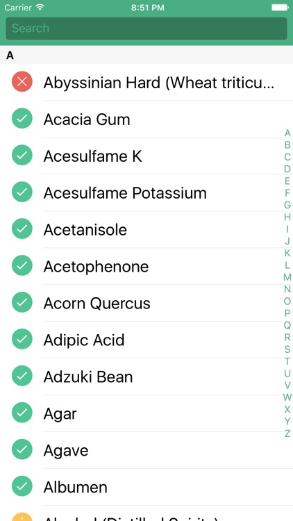 GFree Ingredients