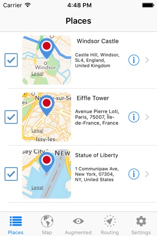 Places of Interest - An Augmented Reality Place Finder and Appointment Keeper with Navigation screenshot 3