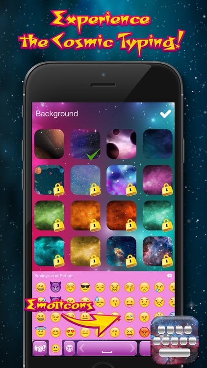 Space Keyboard Free – Custom Galaxy and Star Themes with Cool Fonts for iPhone