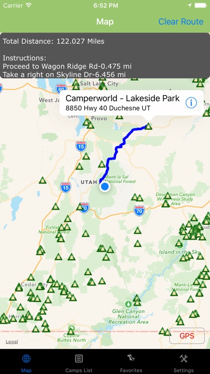 Utah – Camping & RV spots