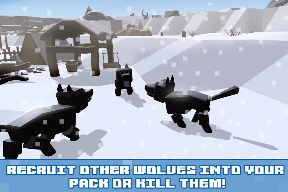 Pixel Wolf Survival Simulator screenshot 3