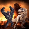 Godzilla vs Dinosaur T-Rex vs King Kong Beast Jumping Challenge
