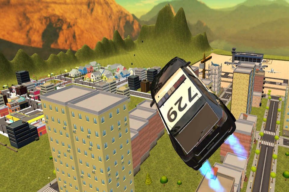 Flying Police Car Simulator 2016 screenshot 3