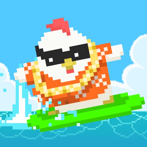 Chicken Surfer - Road to summer vacation! Icon
