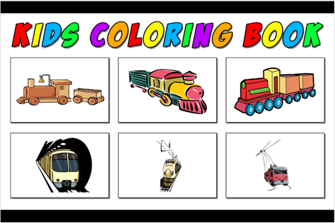 trains coloring book - My Apps Colorings Books For Kids Free screenshot 3
