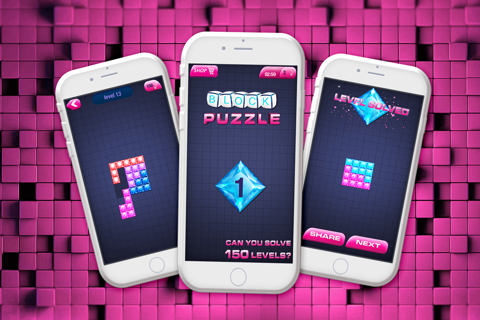 Diamond Block Puzzle – Best Game For Kids To Move Colorful Jewel Square.s screenshot 3