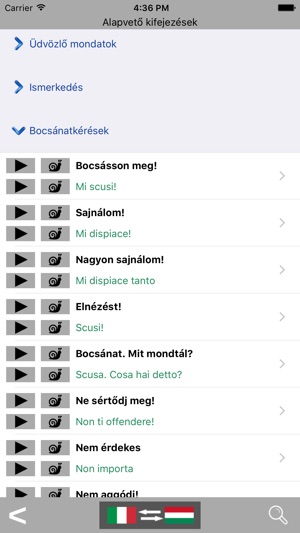 Magyar / Olasz kifejezéstár - Italian / Hungarian phrasebook(圖2)-速報App
