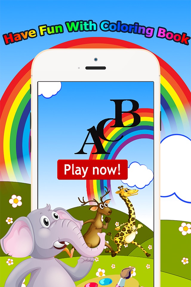 Animals Alphabet Coloring Book Grade 1-6: ABC coloring pages learning games free for kids and toddlers screenshot 3