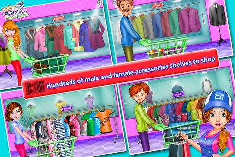 Tailor Boutique Cash Register & Shopping Girl - top free time management grocery shop games for girls screenshot 3