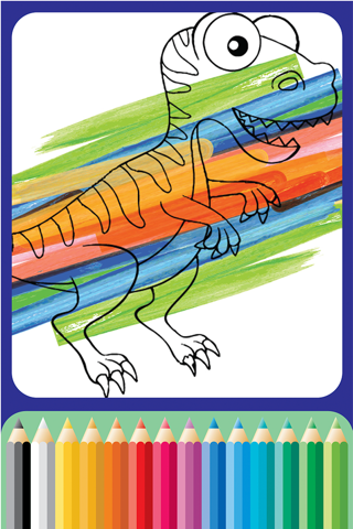 Dinosaurs Village coloring page for boys Edition screenshot 2