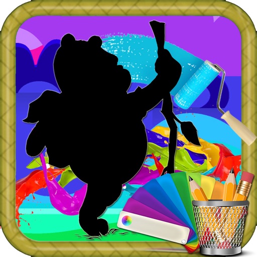 Coloring Page For Kids Games Winnie Pooh Edition Icon