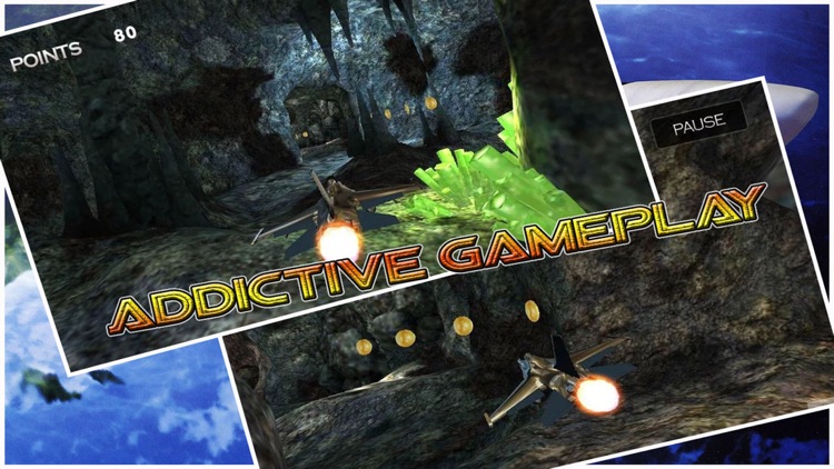 Jet Fighter Racer - Amazing cave runner : fully free racing game screenshot-3