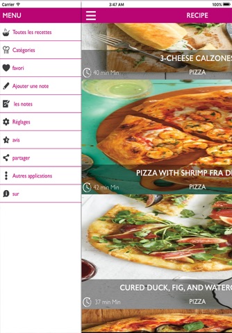 Recettes de pizzas faciles, rapides, minceur, pas cher screenshot 4