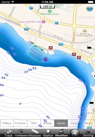 Zugersee - Ägerisee GPS Navi Karte für bootfahren angeln und segeln screenshot 4