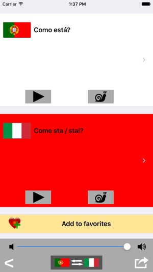 Portuguese / Italian Talking Phrasebook Translator Dictionar(圖3)-速報App