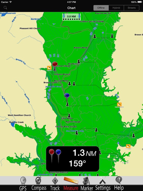 Toledo Bend Nautical Chart Pro