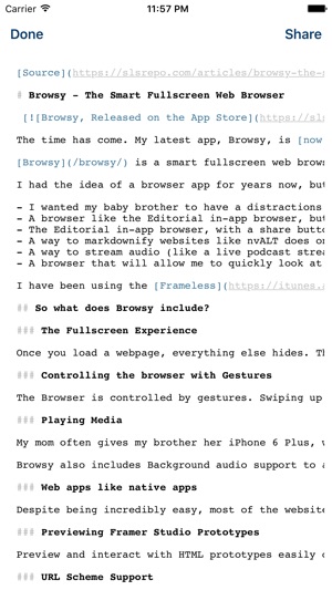 Browsy - The Smart Fullscreen Web Browser and Website Markdo(圖4)-速報App