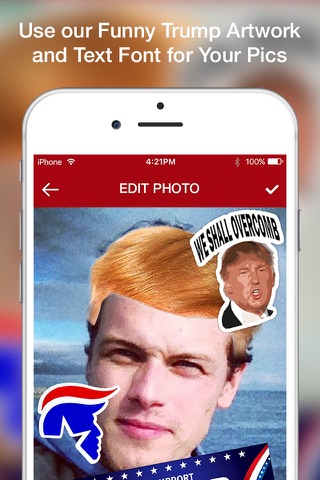Trump - Donald Trump Stickers Photo Editor to Support Your 2016 Presidential Candidate screenshot 4