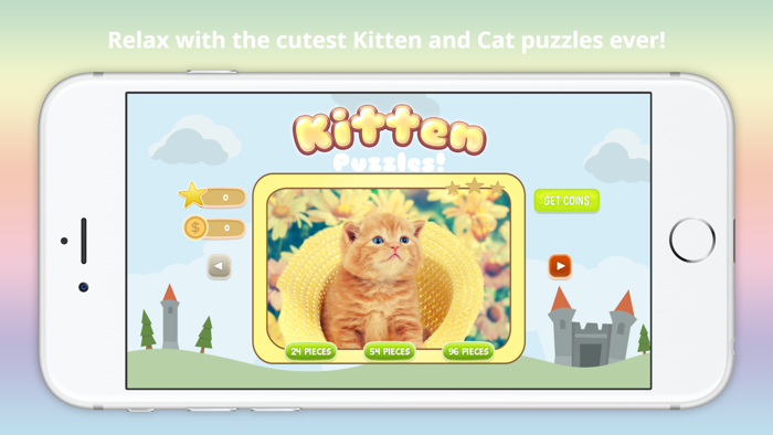 Kitten and Cat Jigsaw Puzzles - A therapeutic stress relief game for Children, Toddlers and Adults