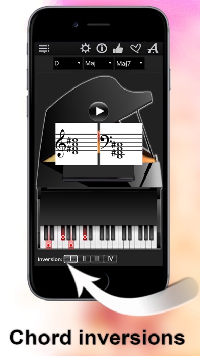Piano Chords Compass - learn the chord notes & play them Screenshot 2