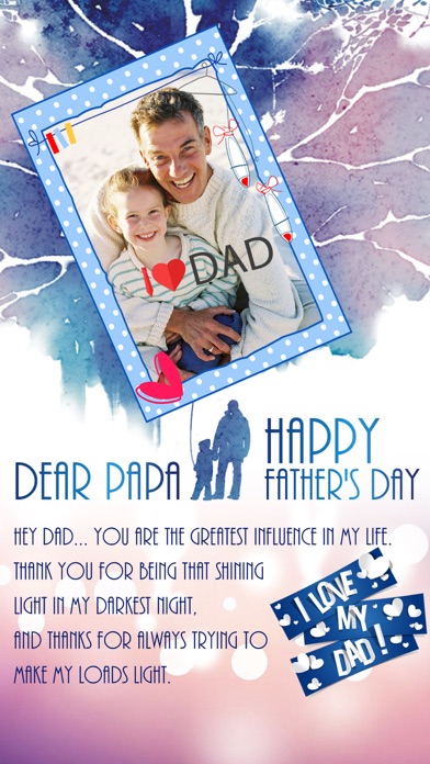 Father's Day Photo Frame.s, Sticker.s & Greeting Card.s Make.r HDのおすすめ画像1