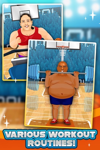 Basketball Fat to Fit Gym - real sports stars jump-ing & run shoot toss game for kids! screenshot 2