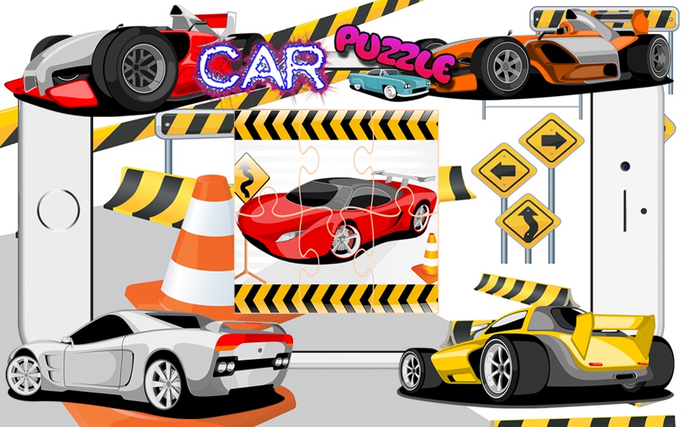 Car Race and Motor Tuck Jigsaw Puzzle for Kid Boy screenshot 2