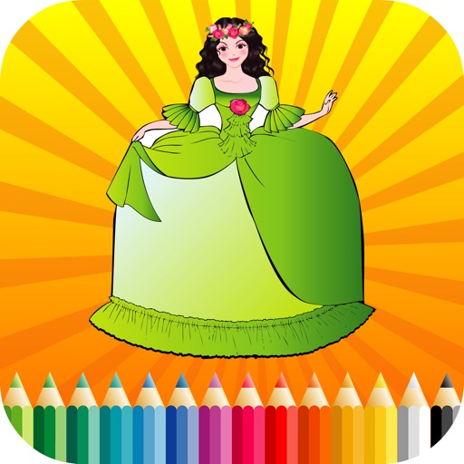 Kids Coloring Book Princess