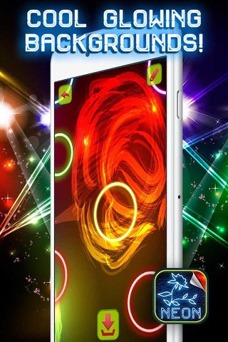 Neon Flowers Wallpaper – Glowing Background Themes with Floral Pic.s for Home Screen screenshot 3