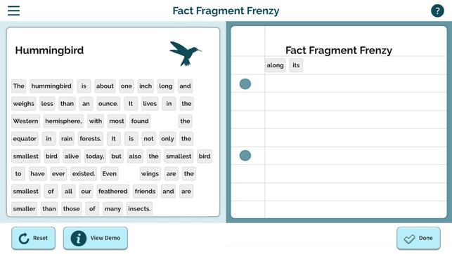 RWT Fact Fragment Frenzy