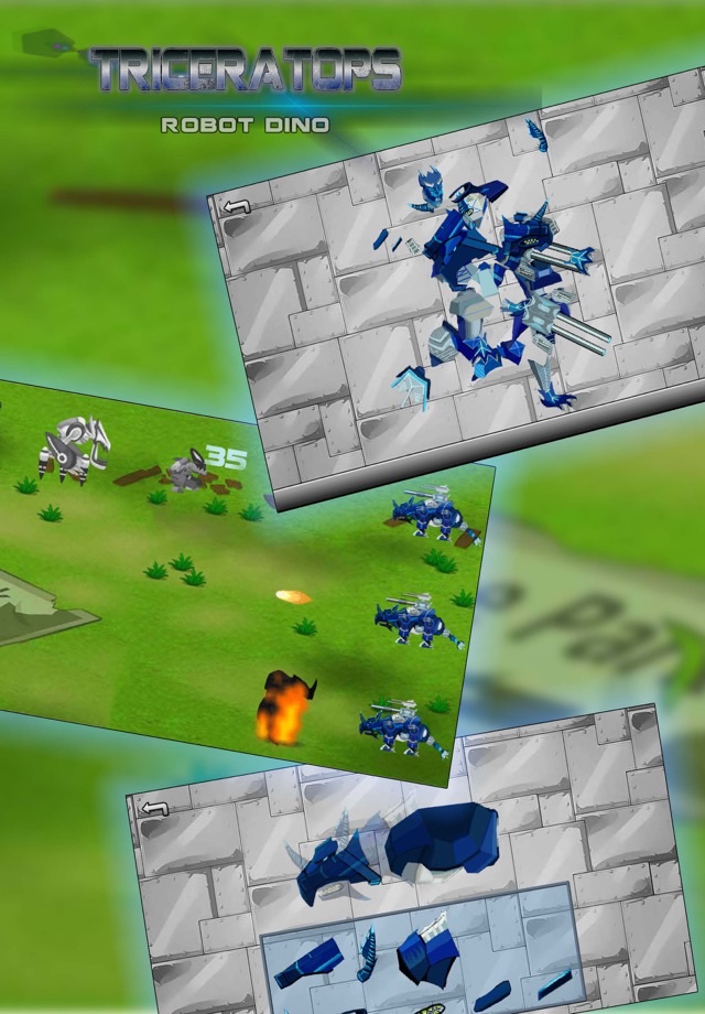 Triceratops : Robot Dinosaur Trivia & Arcade & Funny Puzzle Game screenshot 3