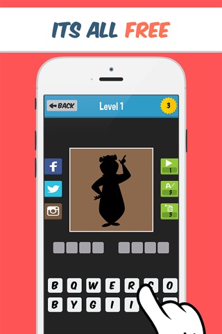 Guess the Shadow - "Famous Characters" quiz free trivia puzzle game screenshot 3