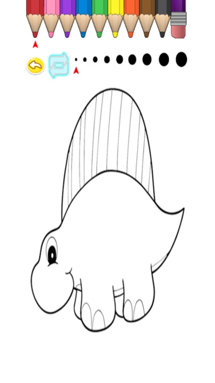 Kids Coloring Book - Cute Cartoon Dinosaur Miyashita screenshot-3