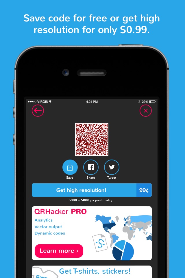 QRHacker – Simple QR code reader & generator screenshot 3