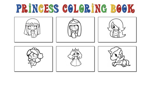 Coloring Book : Chibi Princess Girl Game screenshot 2