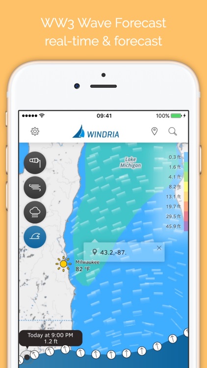 Windria - Great Lakes (NOAA high-res Wind/waves/currents forecast)