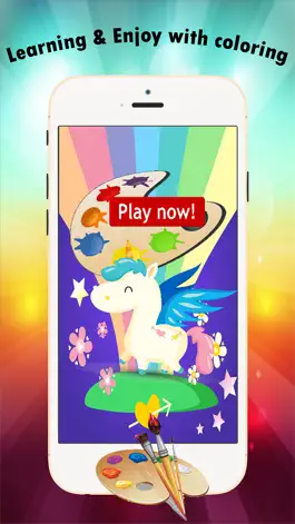 Game screenshot My Unicorn Coloring Book for children age 1-10: Games free for Learn to use finger to drawing or coloring with each coloring pages mod apk