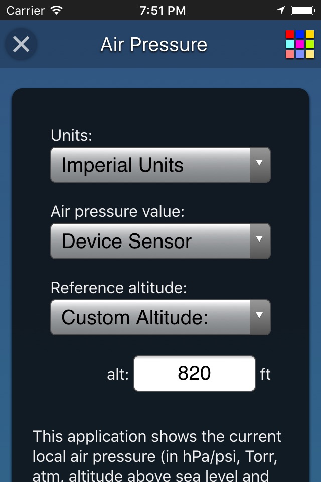 Air Pressure App screenshot 3