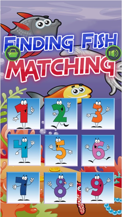 Finding Happy Fish In The Matching Cute Cartoon Puzzle Cards Game