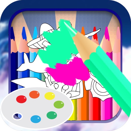 Color Book Game For Kids: Sky Whale Version iOS App