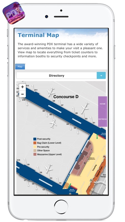 PDX AIRPORT - Realtime, Map, More - PORTLAND INTERNATIONAL AIRPORT screenshot-3