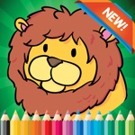 Coloring Book games free for children age 1-10 These cute animal lion coloring pages provide hours of fun activities