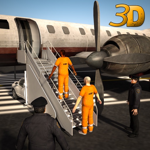 Jail Criminal Transport Air Craft Simulator 3D